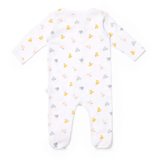 Newborn Baby Zip growsuit - Chick