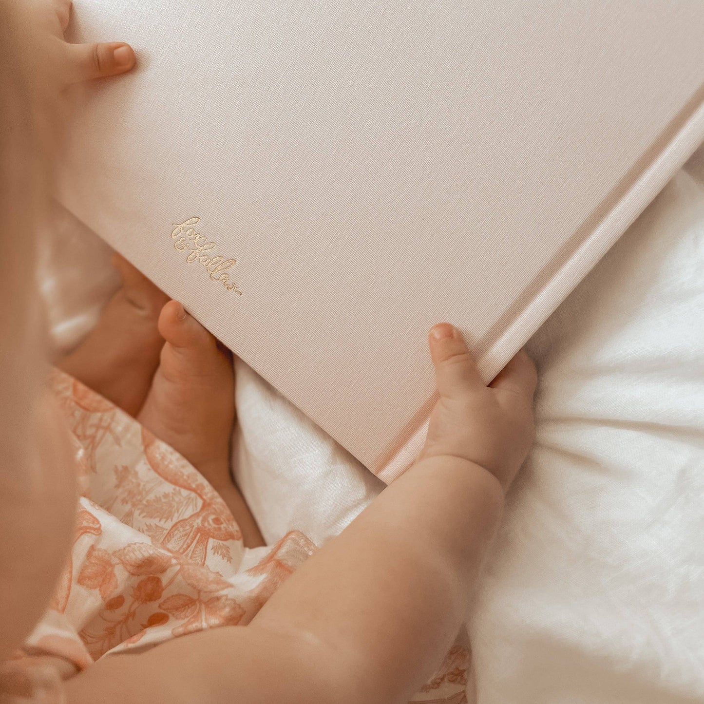 Baby Book Linen Journal - Rose Pink