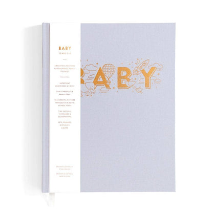 Baby Book Linen Journal - Grey