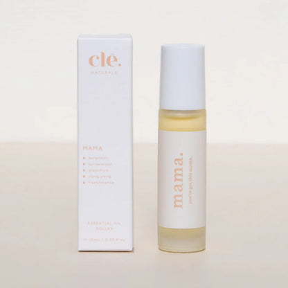 Skincare product and packaging labeled 'cle.' on a beige background
