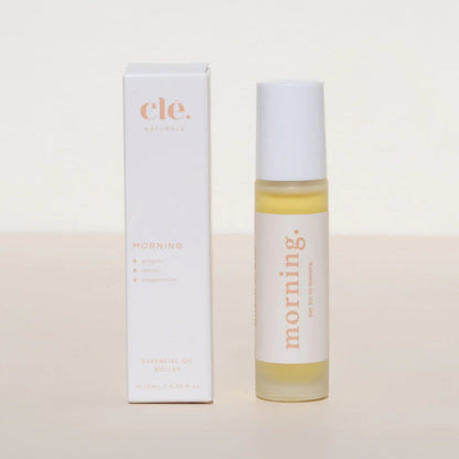 Aromatherapy product and packaging labeled 'cle.' to help with morning sickness