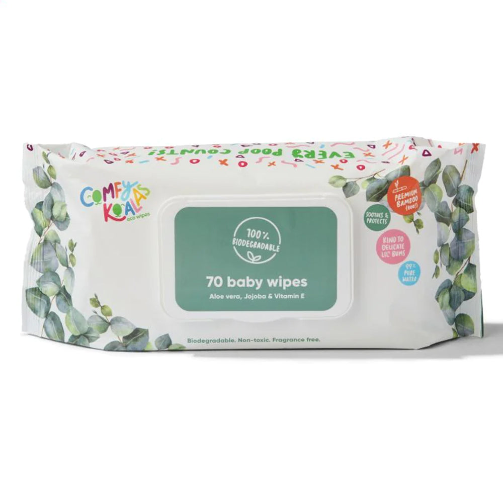 Comfy Koalas Biodegradable Eco Baby Wipes packet