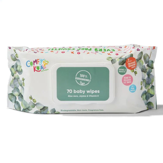 Comfy Koalas Biodegradable Eco Baby Wipes packet