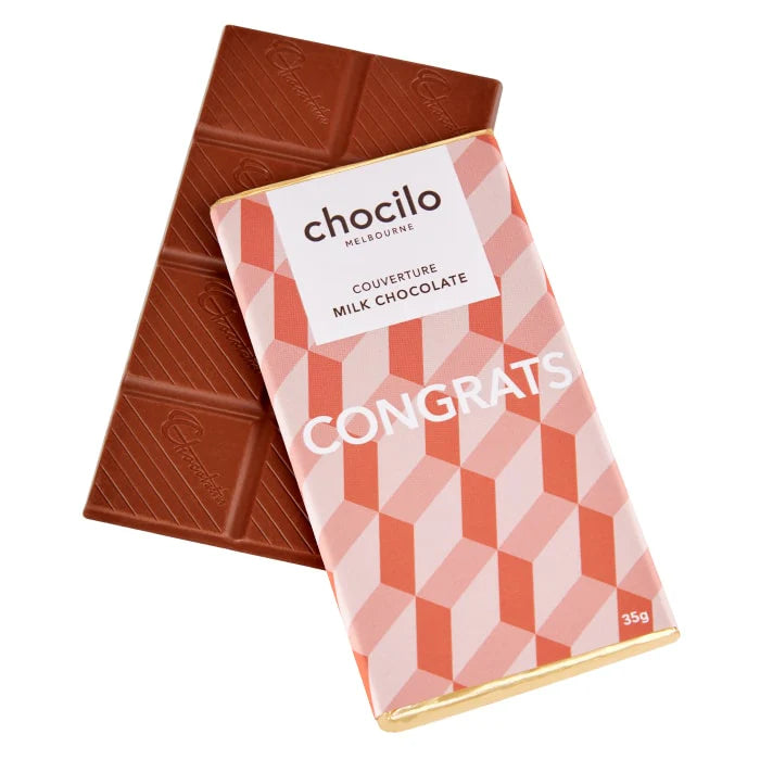 "Congrats" Milk Chocolate Block