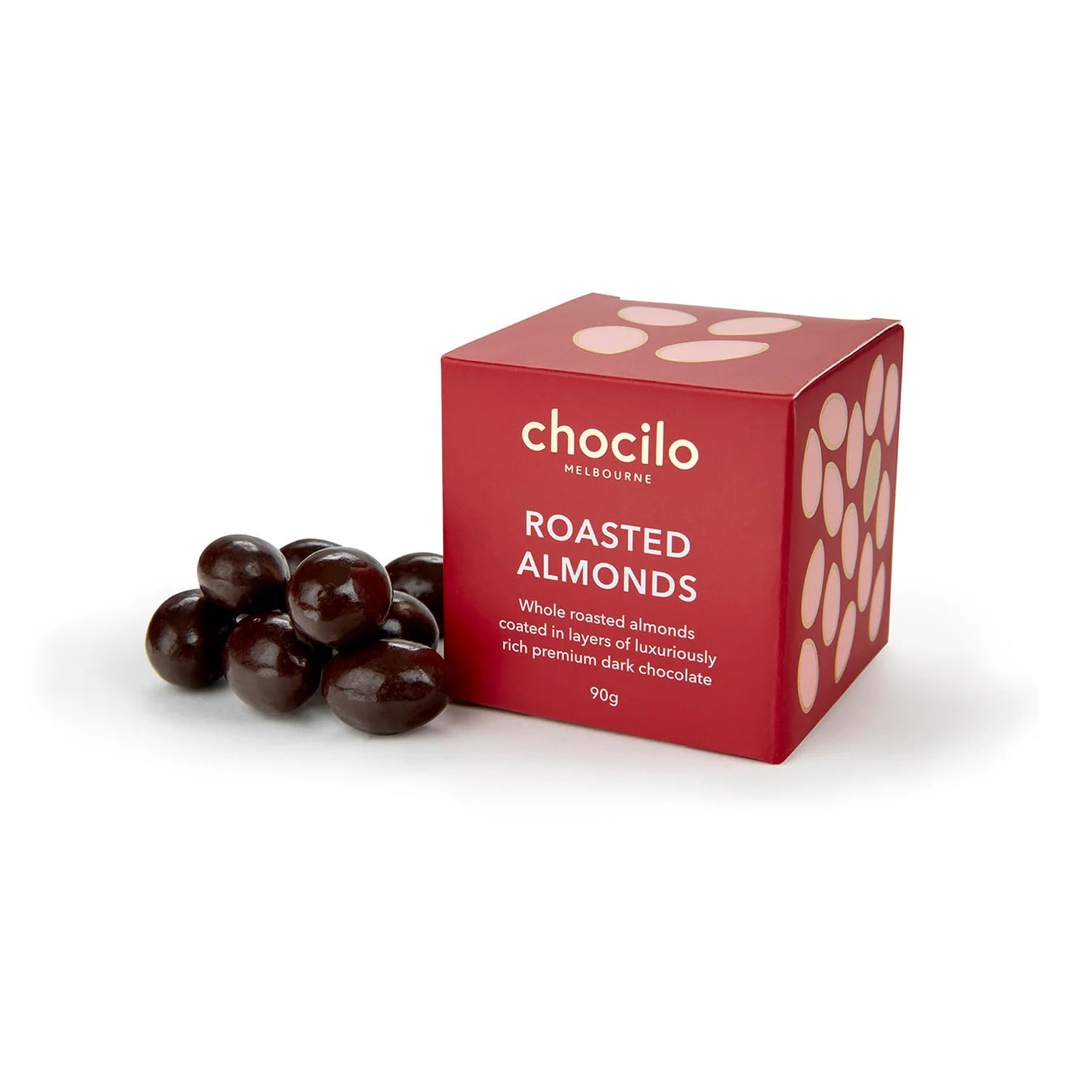 Roasted Almonds in Dark Chocolate Cube