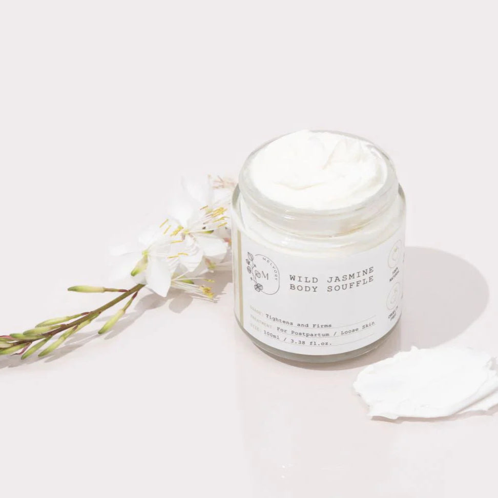 Jar of Wild Jasmine Body Souffle with a white background