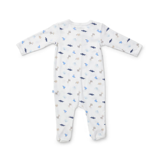 Newborn Baby Zip growsuit - Blue animals