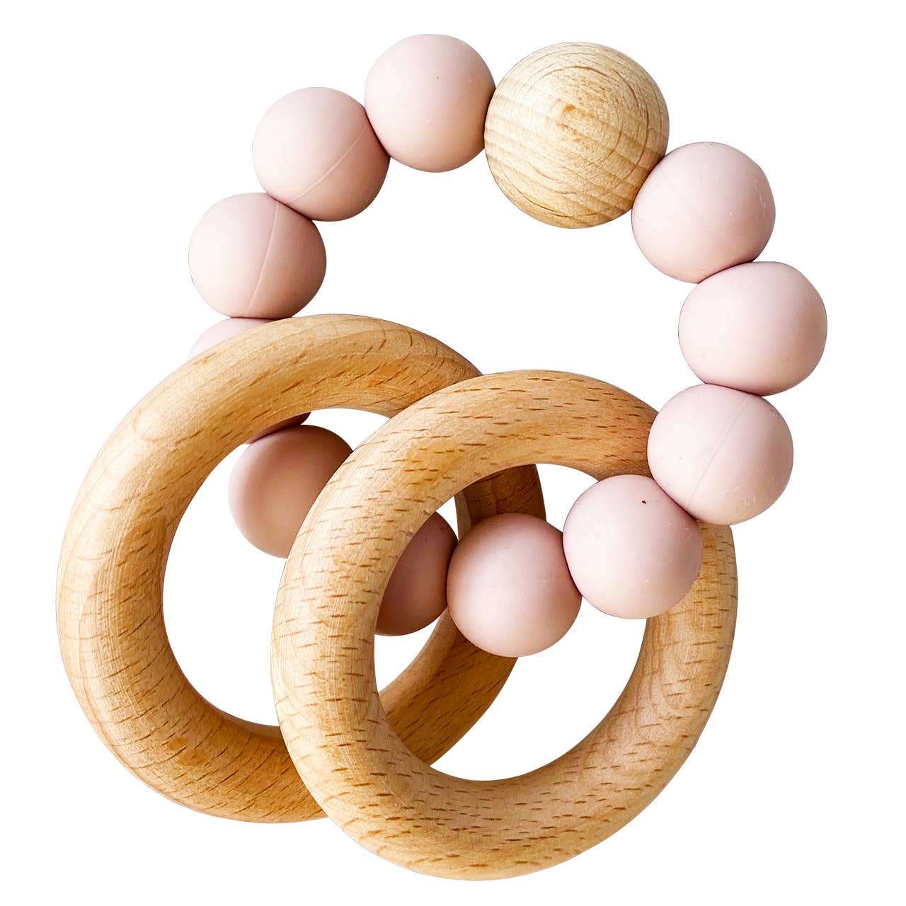 Alimrose: Beechwood Teether Rings Set - Petal Rose