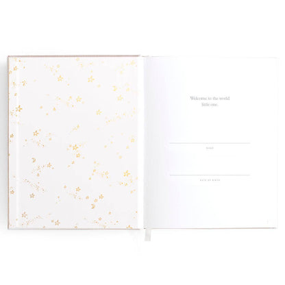 Baby Book Linen Journal - Grey