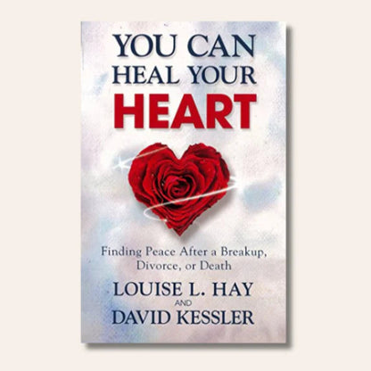 Book cover of 'You Can Heal Your Heart' with a red rose on a light background